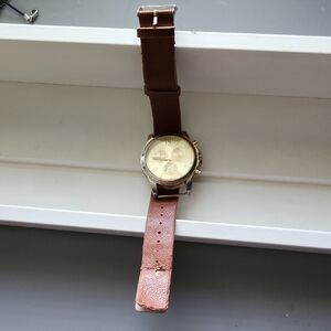 Aldo Brown Leather Strap Men's Watch